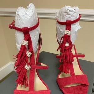 Ann Taylor Adina Fringe suede pump